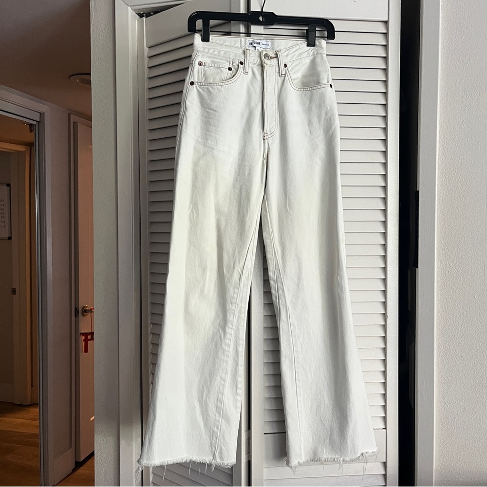 Re/Done Off-White Flare Jeans